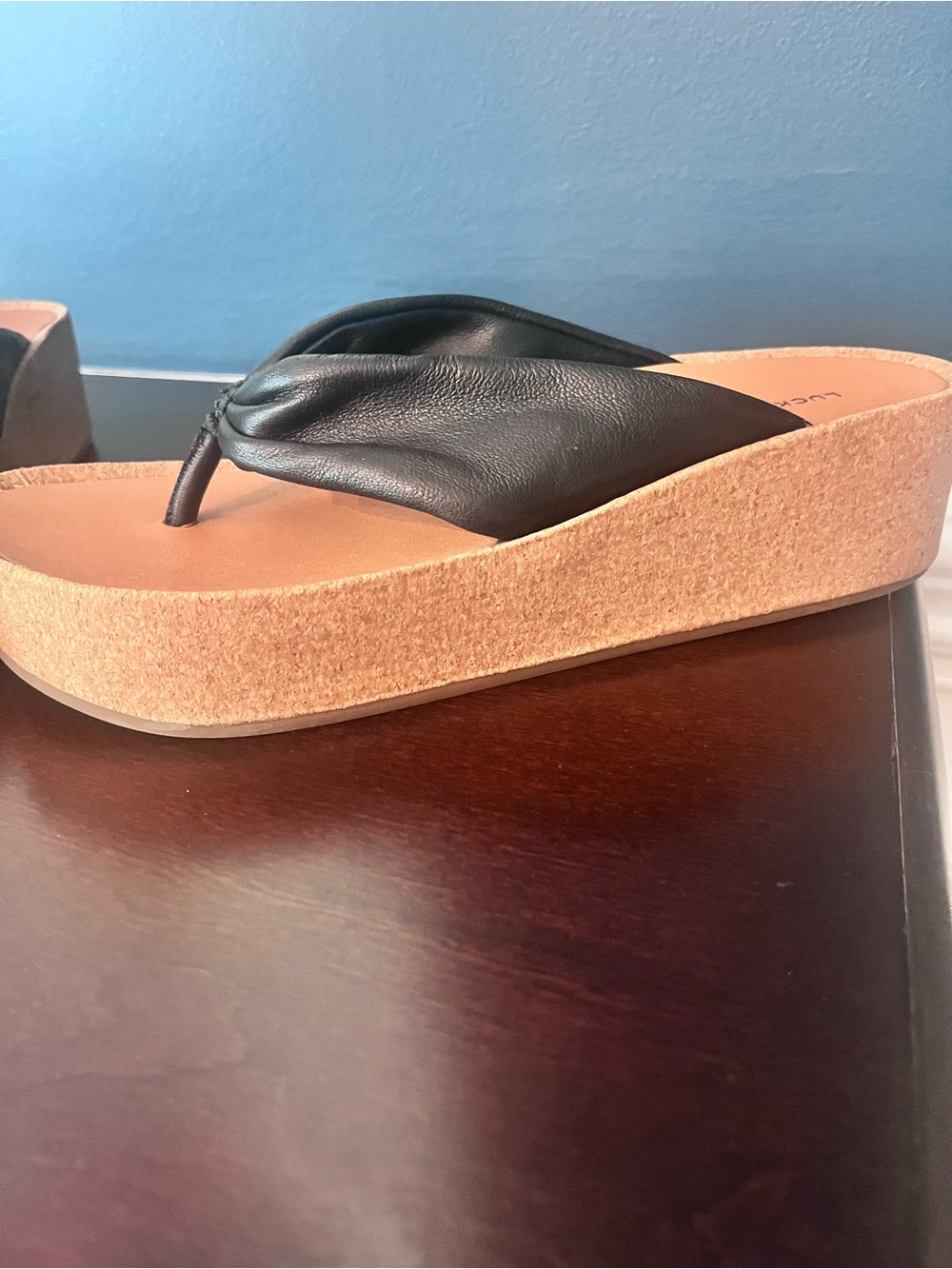 Lucky Brand Lellina Platform Thong Sandals Excellent Condition - Picture 9 of 16